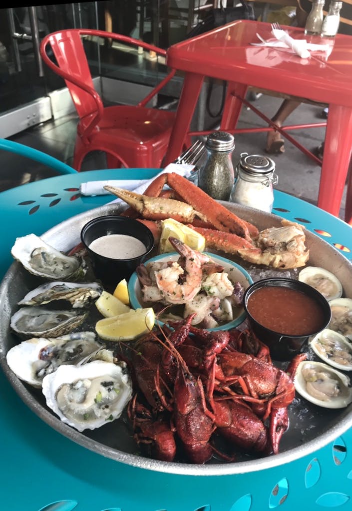 a plate of food on a table